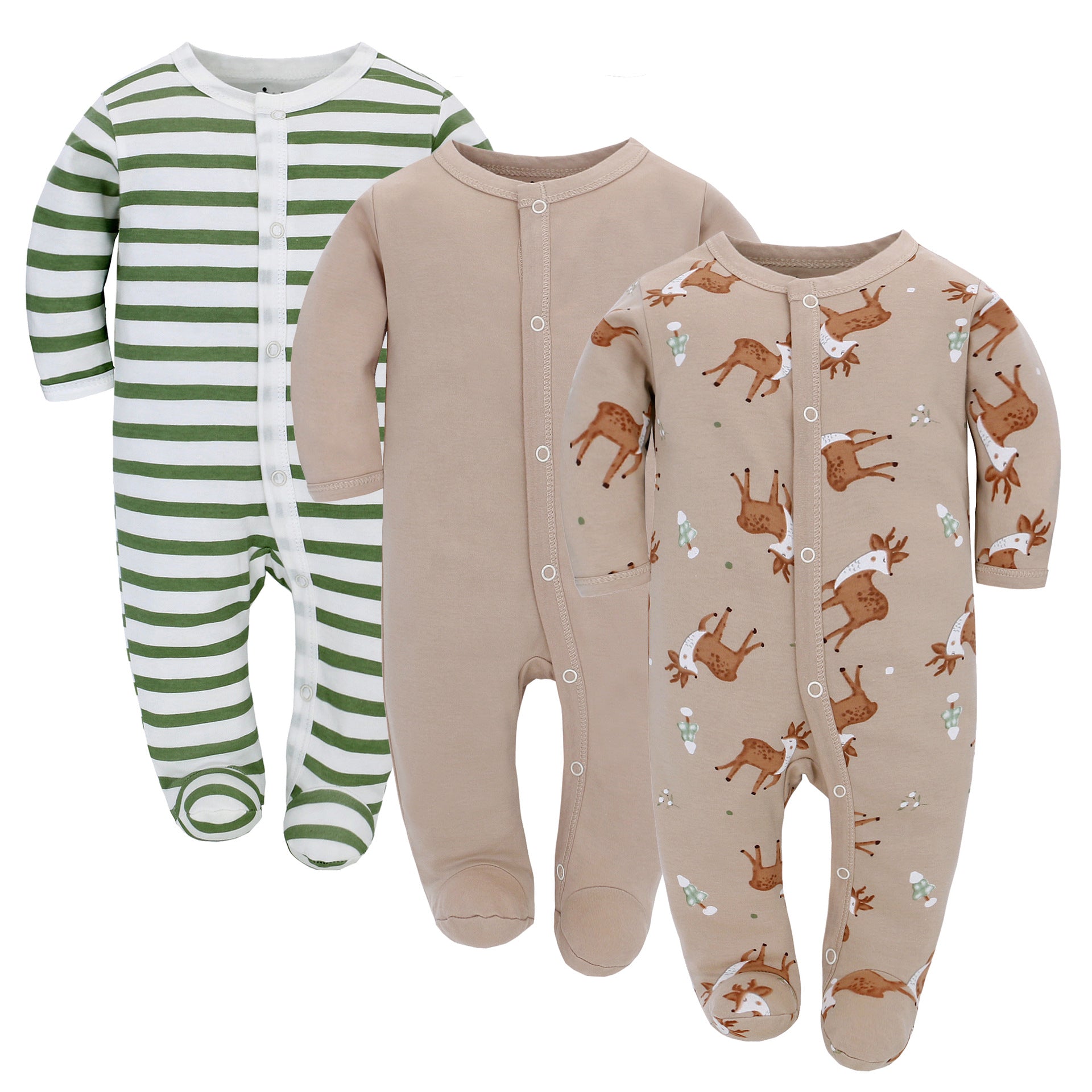 Soft Baby Romper set featuring fox, raindrop, and solid colors designed for comfort and style.